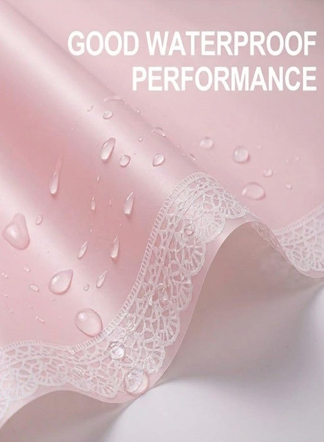BBJ WRAPS Flower Wrapping Paper, Lace Bouquet Wrapping Paper, Waterproof Korean Paper Wraps for Flowers, 20 Counts, 23.6x23.6 Inch (Pink) - Image 2